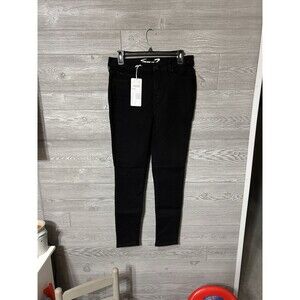 Seven 7 jeans womens size 4 skinny metro ultra high rise stretch denim black New